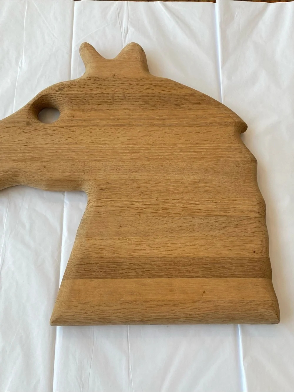 Primitive Wooden Horse Head Cutting Board - Natural Brown 13x13 inches